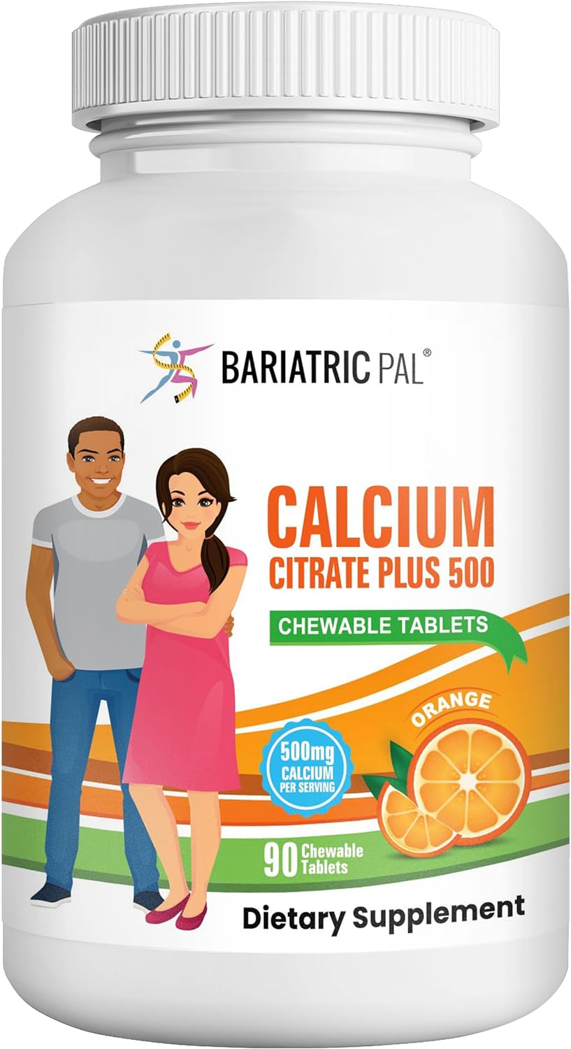 BariatricPal Calcium Citrate 500mg Chewable Tablets - Orange (30-Day Supply)