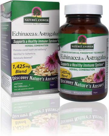 Nature'S Answer Echinacea & Astragalus | Supports A Healthy Immune System | Vegan, Non-Gmo & Kosher Certified |Capsules 90Ct