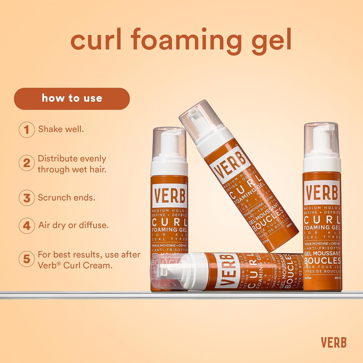 VERB Curl Foaming Gel 60ml / 2oz : Beauty & Personal Care