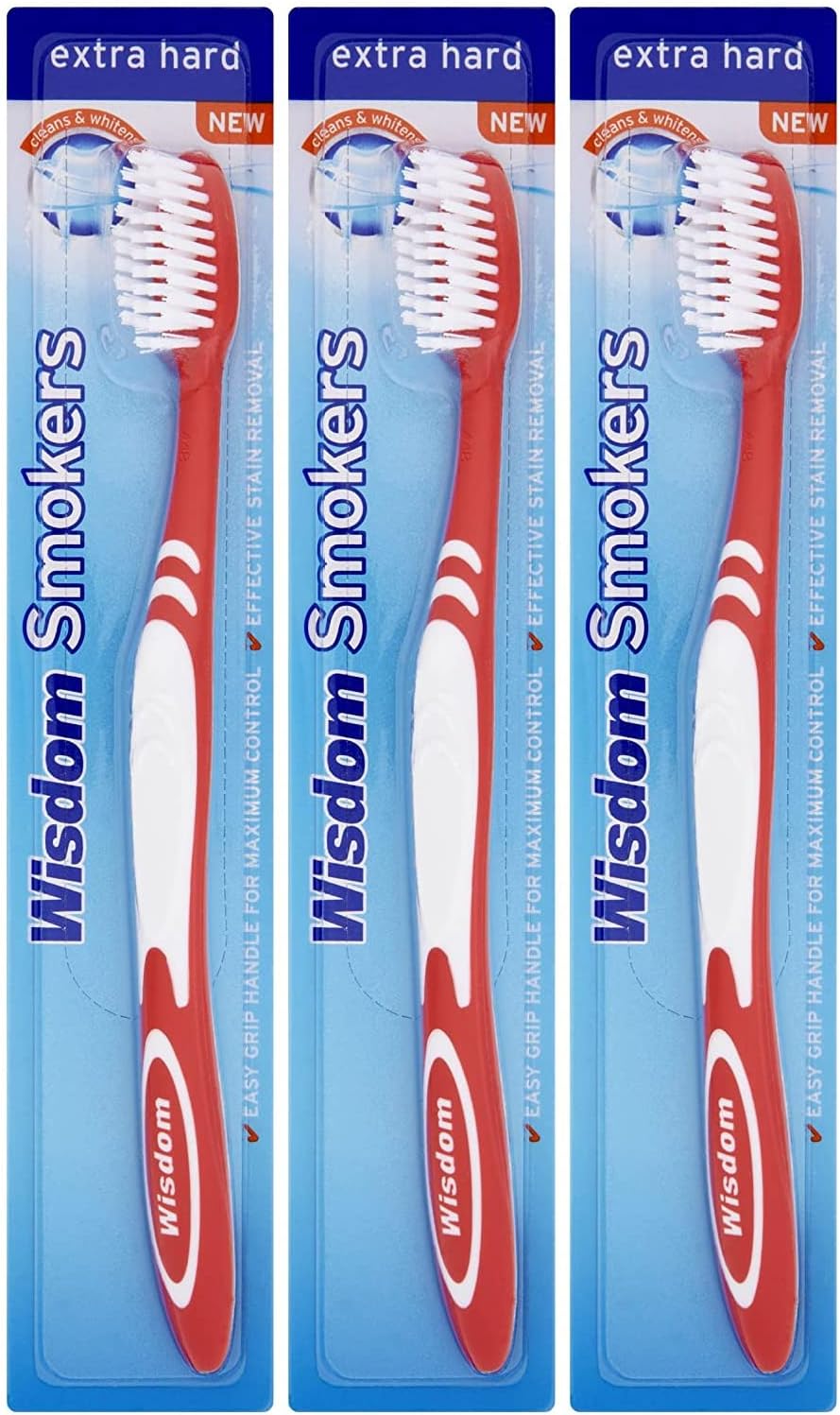 Wisdom Extra Hard Smokers Toothbrush X 3