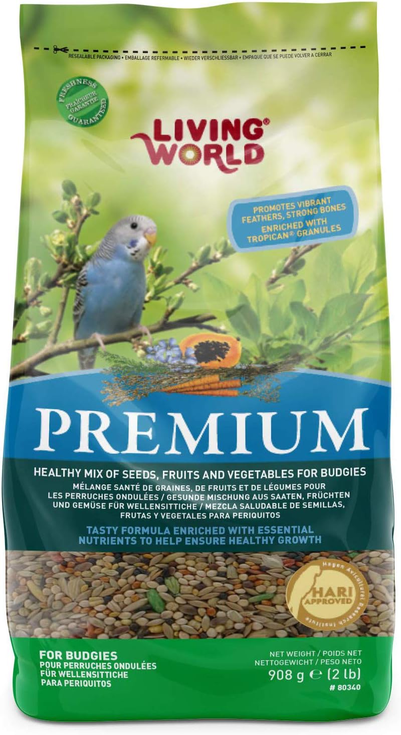 Living World Premium Mix For Budgies, 908 G (2 Lb)80340
