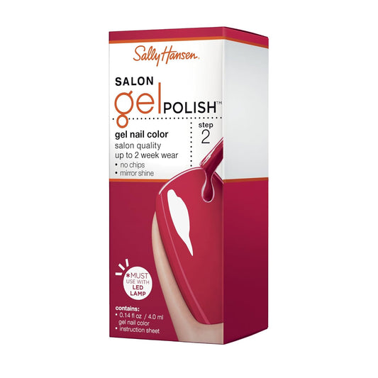 Sally Hansen Salon Gel Polish Nail Lacquer, Red My Lips, 0.14 Fl Oz