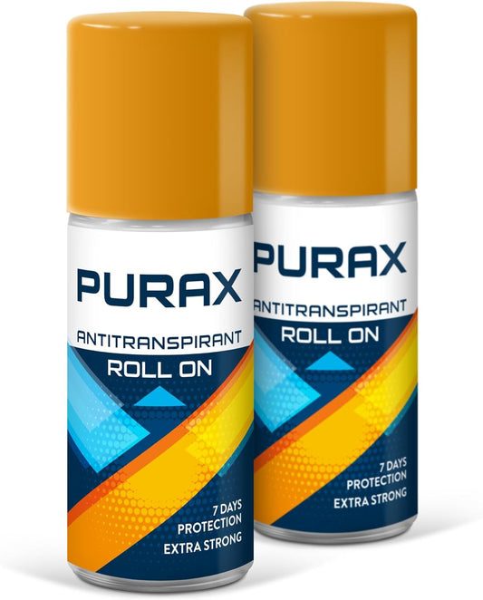 Purax Extra-Strong Double Pack Antiperspirant Roll-On 50Ml