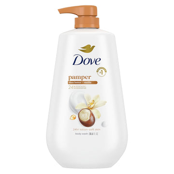 Dove Body Wash Rebalance White Peach & Rice Milk For 24Hr Lotion-Soft Skin Moisturizing Skin Cleanser With No Sulfates No Parabens 30.6 Oz
