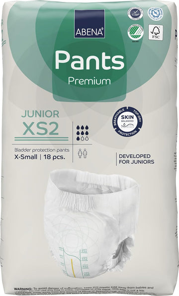 Abena Pants XS2 Junior Nappies, X-small, 18pcs., 50-75cm, 20-30"