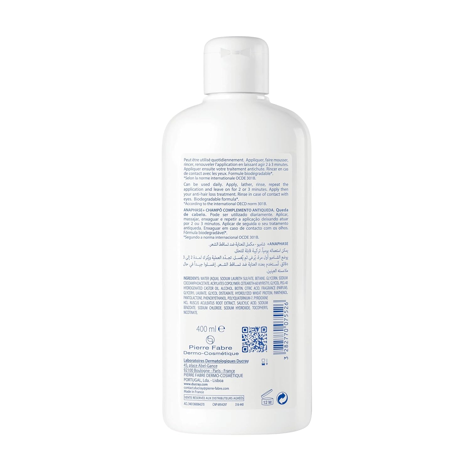 Ducray Anaphase+ Shampoo, 13.5 fl. oz. : Beauty & Personal Care