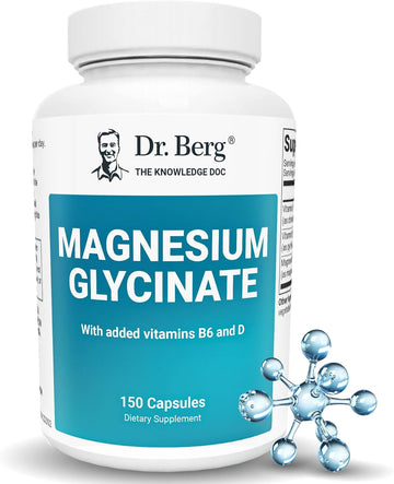 Dr. Berg Magnesium Glycinate 400 Mg – Chelated Magnesium Supplement With Vitamin D And B6 For Stress Support, Relaxation, And Good Sleep High Absorption For Overall Wellness