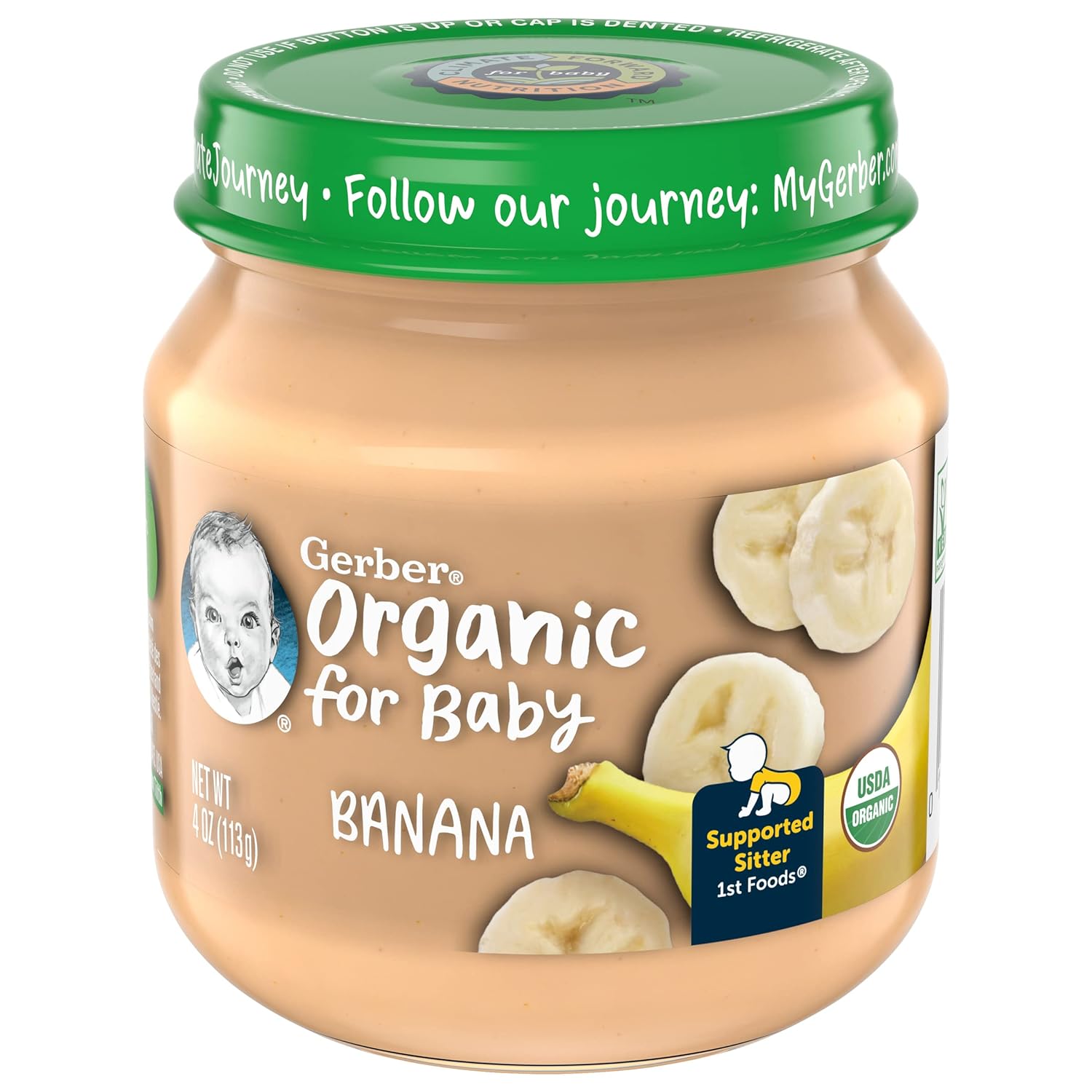 Gerber Organic Banana Baby Food, 4 Oz Jar