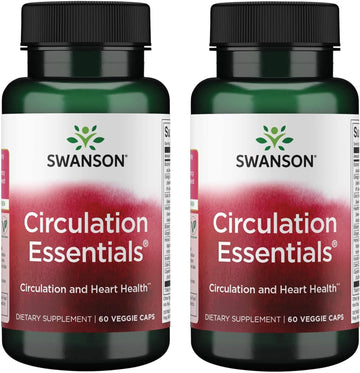 Swanson Circulation Essentials 60 Veg Capsules (2 Pack)