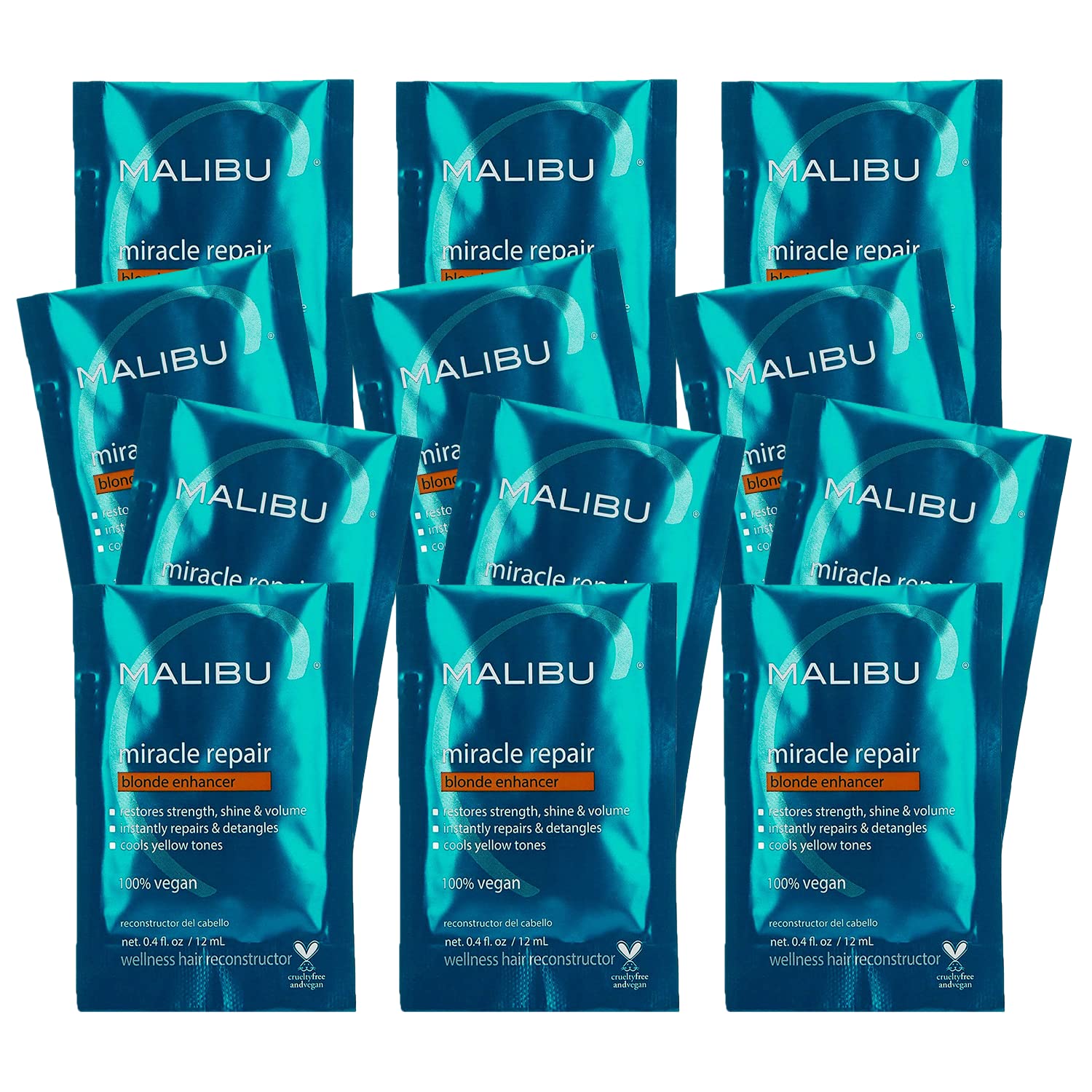 Malibu C Miracle Repair Reconstructor, Blonde Enhancer - Nourishing Repair Treatment For Damaged Blonde Strands - Reduces Discoloration