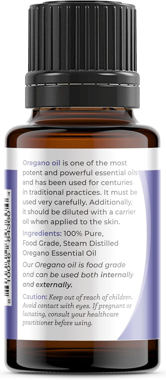 Viva Doria 100% Pure Oregano Essential Oil, Undiluted, Food Grade, 15 Ml (0.5 Fluid Ounce)