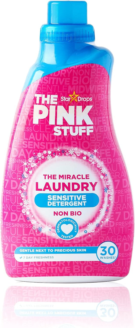 Stardrops - The Pink Stuff - The Miracle Laundry Sensitive Non Bio Liquid - 32oz Pack of 2