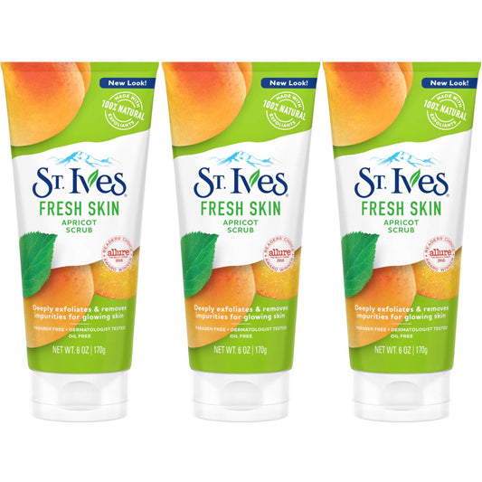 St. Ives Invigorating Apricot Scrub, 6 Oz, 3 Pk