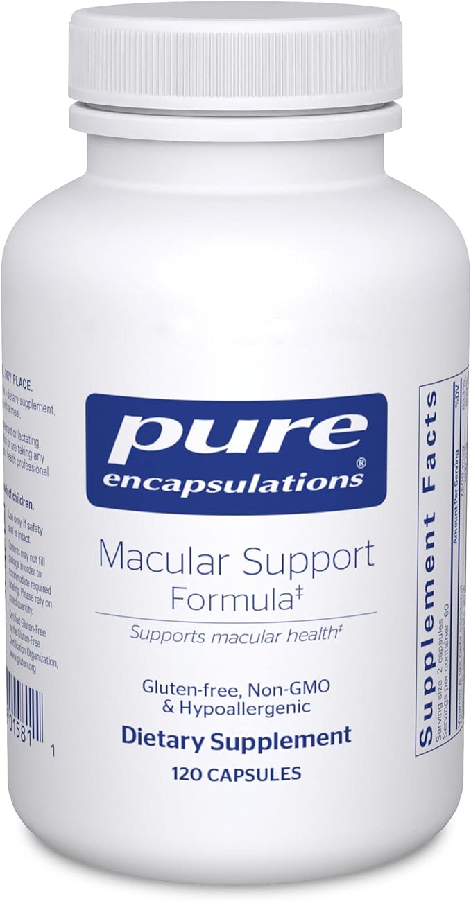 Pure Encapsulations Macular Support Formula | Hypoallergenic Supplement With Enhanced Antioxidant Formula For Healthy Eyes* | 60 Capsules