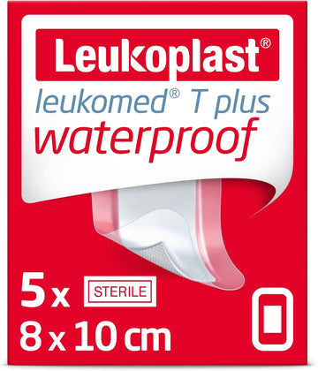 Leukomed T Plus - Sterile Wound Dressing - Waterproof And Breathable, First-Aid Plasters - Ideal For Postoperative Care - Transparent - 8 Cm X 10 Cm - Box Of 5