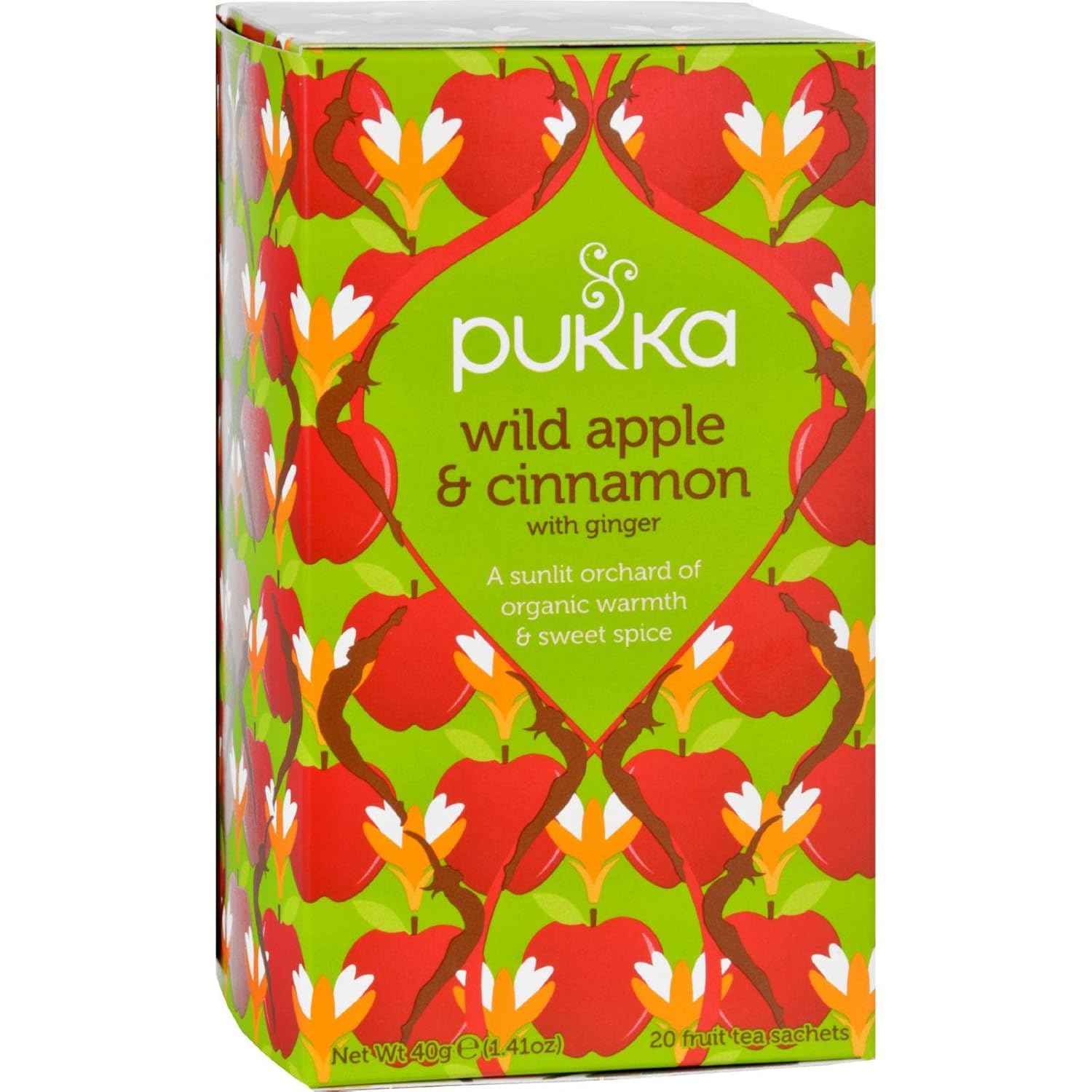 Pukka Wild Apple & Cinnamon With Ginger, 20 Fruit Tea Sachets