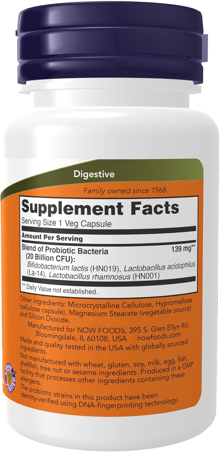 NOW Supplements, Women's Probiotic, 20 Billion, Specially Formulated using Three Clinically Tested Probiotic Strains, 50 Veg Capsules