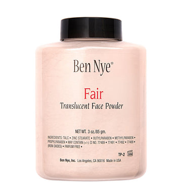 Ben Nye Super White Translucent Face Powder, 3 Oz Shaker Jar