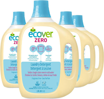 Ecover Zero Laundry Detergent, Fragrance Free, 93 Ounce (Pack 4)