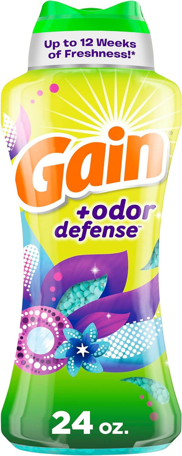 Gain Fireworks Odor Defense In-Wash Scent Booster, Super Fresh Blast Scent, 24 Oz, He Compatible