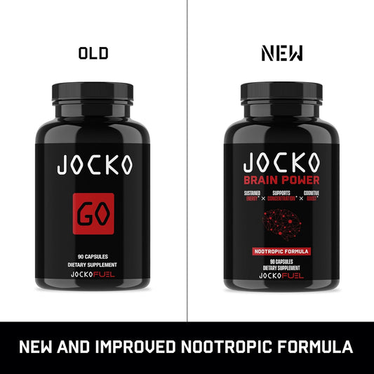 Jocko Fuel Brain Power - Nootropic Dietary Supplements For Memory & Focus Wiht L Theanine, L Carnitine- Energy & Focus Supplement (90 Capsules)