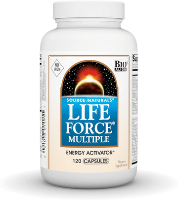 Source Naturals Life Force Multiple Iron Free Daily Multivitamin High Potency Essential Vitamins, Minerals, Antioxidants & Nutrients - Energy & Immune Boost* - 120 Capsules