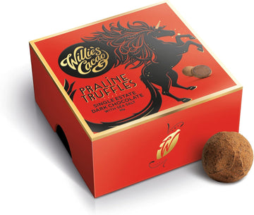 Willie'S Cacao - Small Chocolate Gift Box - Dark Chocolate Praline Truffles With Sea Salt - Vegan Chocolate Truffles - 35G - Single - Artisan Chocolate - 100% Natural
