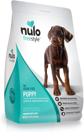 Nulo Puppy Food Grain Free Dry Food With Bc30 Probiotic And Dha (Turkey And Sweet Potato Recipe, 4.5Lb Bag)