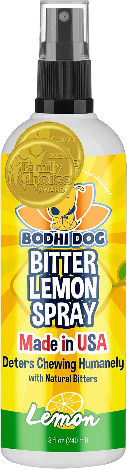 Bodhi Dog Bitter Lemon Spray | Anti Chew Spray For Dogs And Cats | Kitten & Puppy Training Anti Chew Spray | 100% Non Toxic | Made In Usa (8Oz)