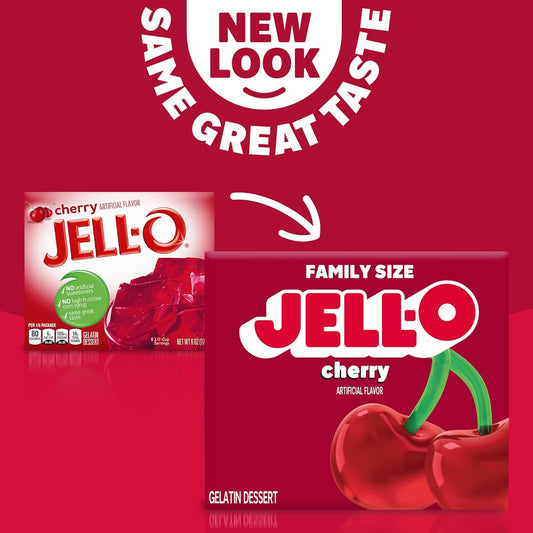 Jell-O Cherry Gelatin Dessert Mix (6 Oz Box)