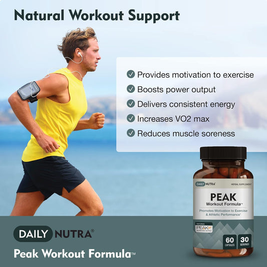 DailyNutra Peak Workout Formula - Improved Motivation and Exercise Out