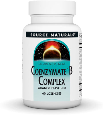 Source Naturals Coenzymate B Complex - Orange Flavor That Melts In Mouth - B Vitamins - 60 Lozenges