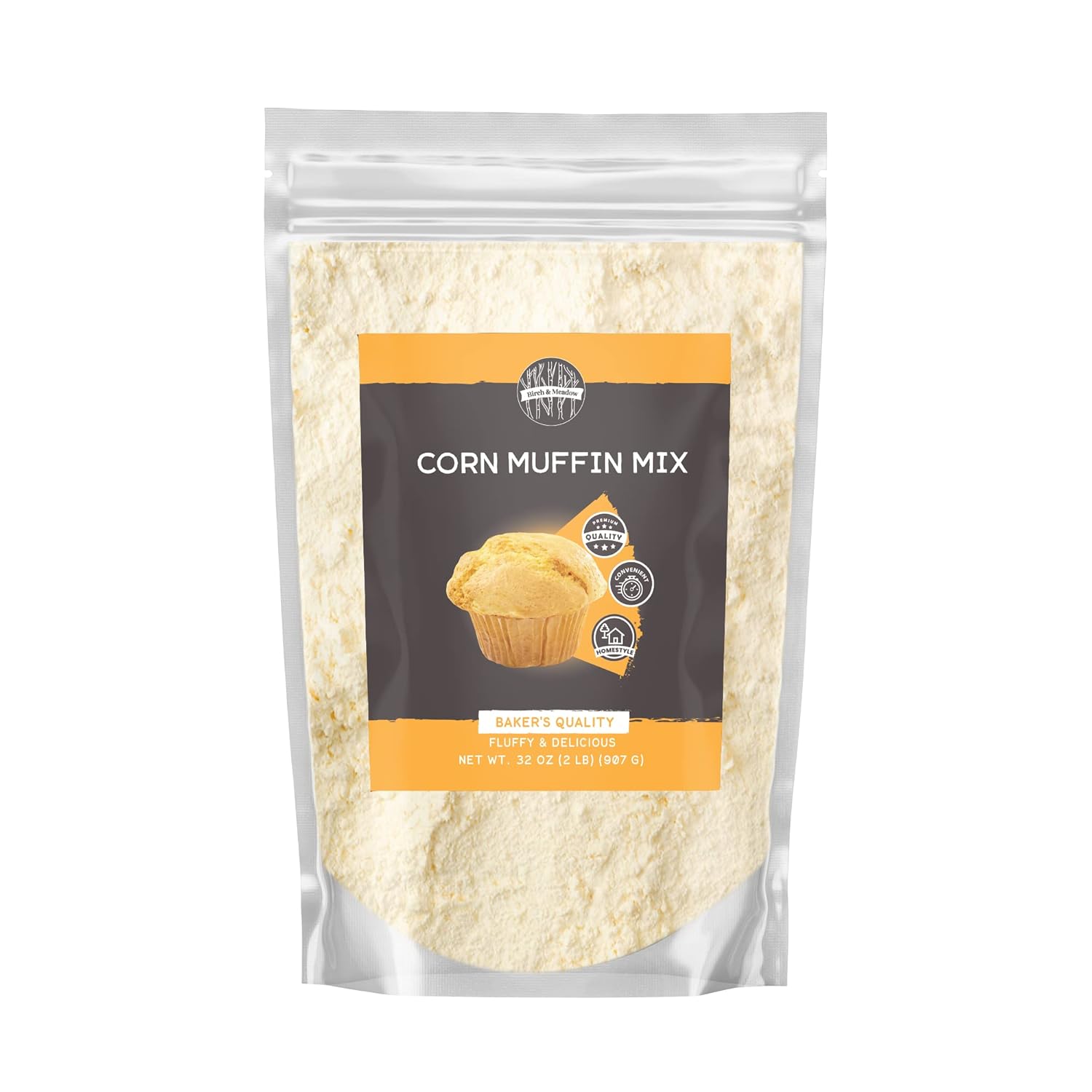 Birch & Meadow 2 Lb Of Corn Muffin Mix, Crumbly Texture, Easy To Make