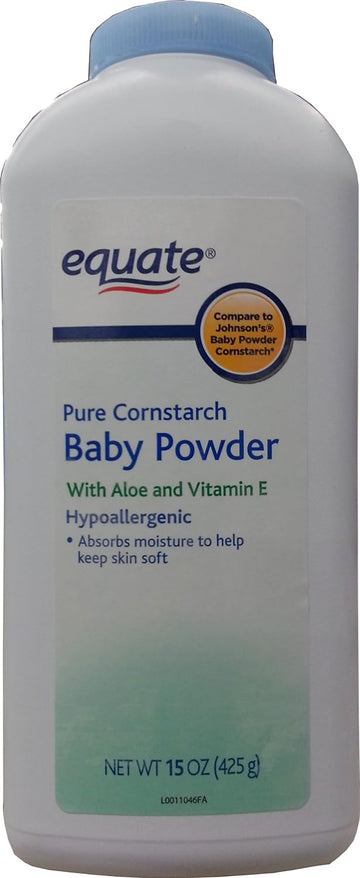 Equate Pure Cornstarch Baby Powder With Aloe and Vitamin E, 15oz by Judastice