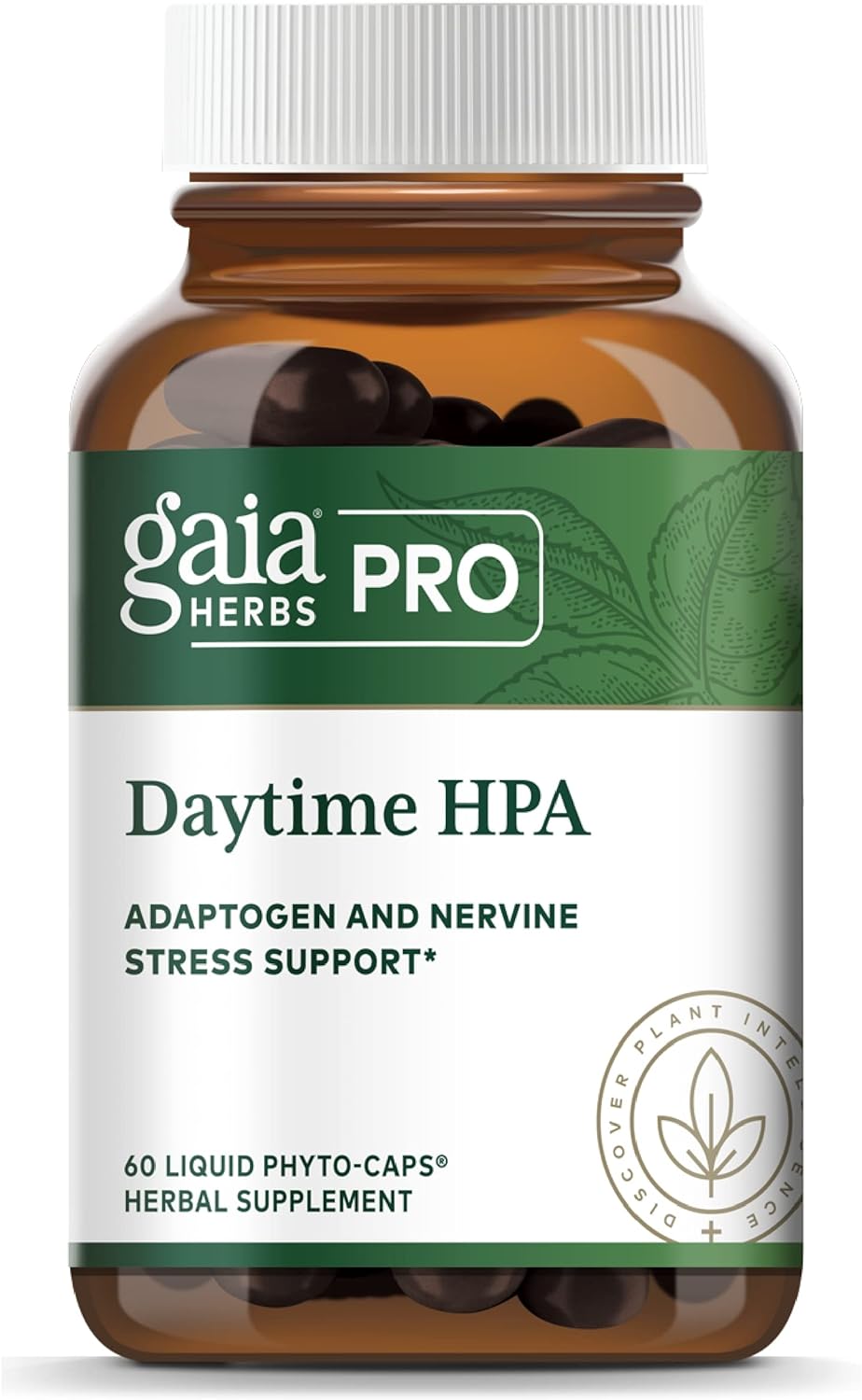 Gaia Herbs Pro Daytime Hpa - Adaptogen & Nervine Supplement For Stress & Adrenal Health Support - With Ashwagandha, Holy Basil, Oats, Rhodiola & Schisandra-60 Vegan Liquid Phyto-Capsules (30 Servings)