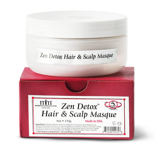 Morrocco Method Int'L Zen Detox Hair & Scalp Masque. 100% Natural Hair Conditioner For All Hair Types. Chemical Free. Raw. 4 Oz. : Beauty & Personal Care