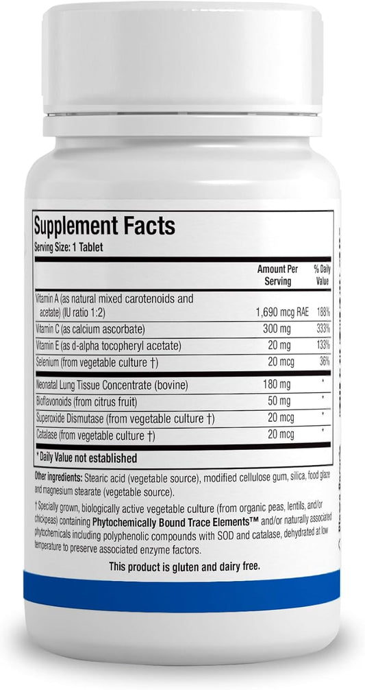 Biotics Research Pneuma-Zyme? ? Respiratory Support with Neonatal Lung. Supports Lung Healing and Repair. Upper Respiratory Health 100 Tabs