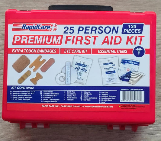 Rapid Care First Aid 81131 Premium 25 Person Osha/Ansi Compliant Unitized First Aid Kit In Detachable Wall Mountable Poly Case