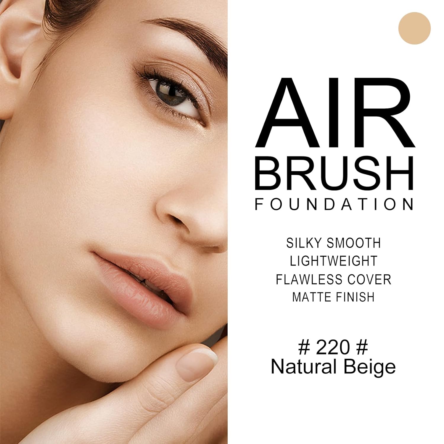 Kyda Airbrush Foundation Spray, Silky Foundation Mist Makeup, Flawless Coverage For Smooth Creamy Nude Finish, Breathable Blendable Lasting Formula-#125 Nude Beige : Beauty & Personal Care
