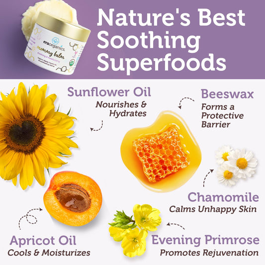 Era Organics Soothing Nipple Butter Breastfeeding Cream - Calming And Moisturizing For Chapped, Sensitive Skin - Usda Organic Nipple Cream For Breastfeeding - Baby Friendly Organic Nipple Balm