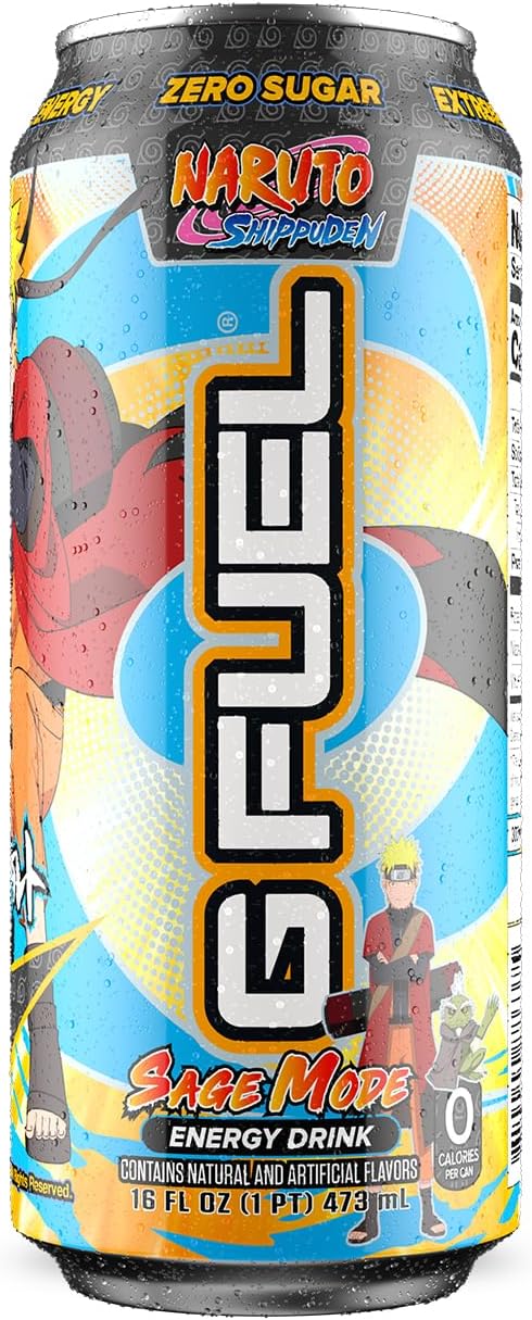 G Fuel Sage Mode Energy Drink, Sugar Free, Healthy Drinks, Zero Calorie, 300 Mg Caffeine Per Carbonated Can, Pomelo Fruit + Peach Flavor, Focus Amino, Vitamin + Antioxidants Blend - 12 Pack