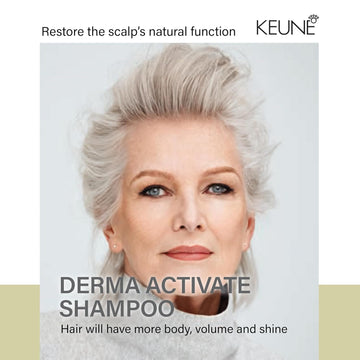 Keune Care Derma Activate Shampoo, Anti-Hair Loss & Volumizing Cleanser For Thinning Hair, 10.1 Fl Oz