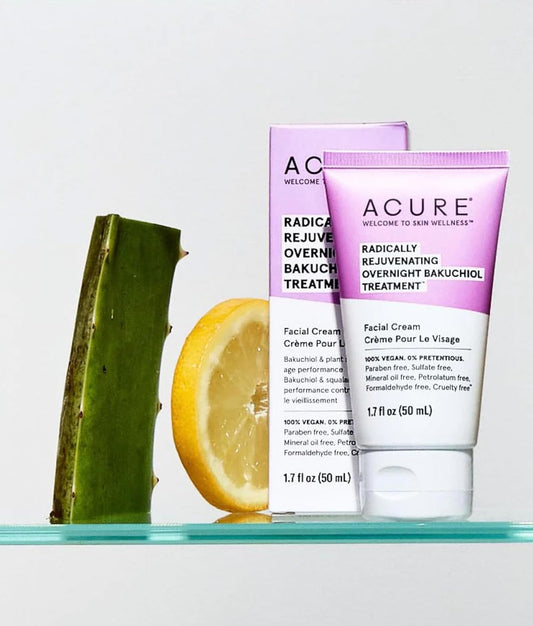 Acure Radically Rejuvenating Bakuchiol Facial Cream - Plant Squalane Retinol Alternative For Overnight Skin Treatment- Vegan Plant-Based Extract - Helps Reduce Appearance Of Fine Lines, 1.7 Fl Oz : Beauty & Personal Care
