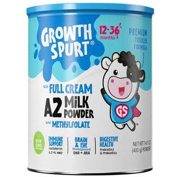 Organic A2 Toddler Formula – Growth Spurt Easy to Digest Comfort & Gentle Dairy – Lactoferrin, 2'-FL HMO, Prebiotics, Probiotics, DHA, ARA, Methylfolate, Immune Support, Non GMO Baby Transition