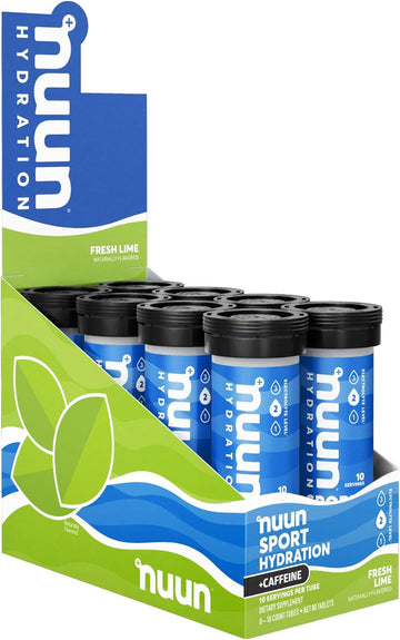Nuun Sport + Caffeine Electrolyte Tablets for Proactive Hydration, Fre
