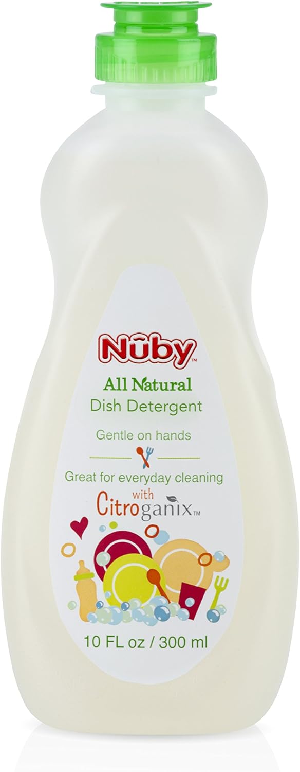 Nuby Dish Detergent Naturally Inspired With Citroganix By Dr. Talbot'S, Lemon Lime, 10 Fluid Ounce