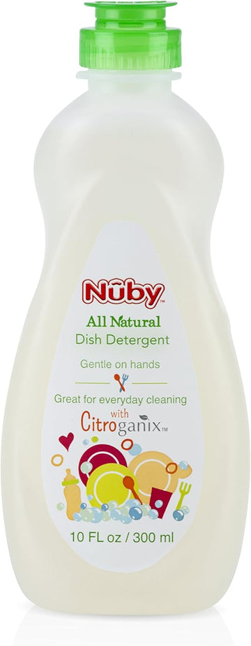 Nuby Dish Detergent Naturally Inspired With Citroganix By Dr. Talbot'S, Lemon Lime, 10 Fluid Ounce