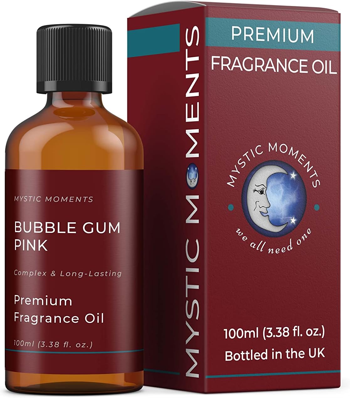 Mystic Moments | Bubble Gum Pink Fragrance Oil 100ml - Perfect for Soaps, Candles, Bath Bombs, Oil Burners, Diffusers and Skin & Hair Care Items