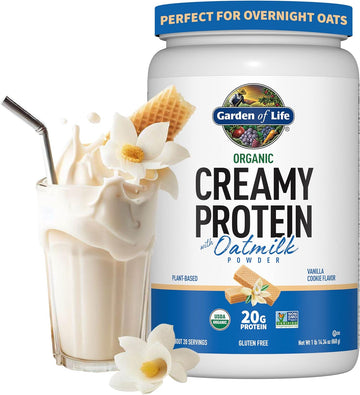 Garden of Life Creamy Vanilla Cookie Protein Powder + Oatmilk 20g Orga