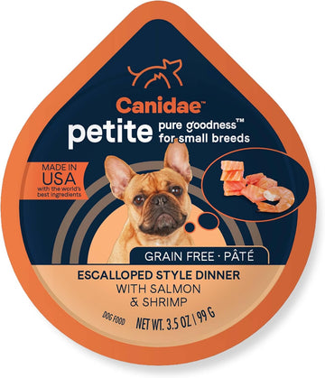 Canidae Pure Petite Small Breed Cup Pate With Salmon & Shrimp Dog Wet (12) 3.5 Oz